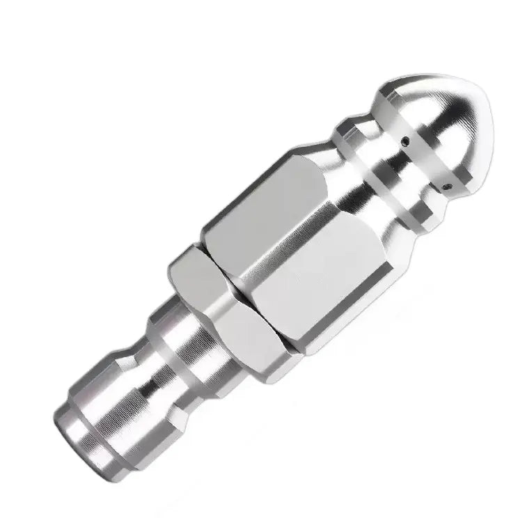 Sewer Jetter Nozzle / 5000 PSI / Stainless Steel / 1/4" Quick Connect