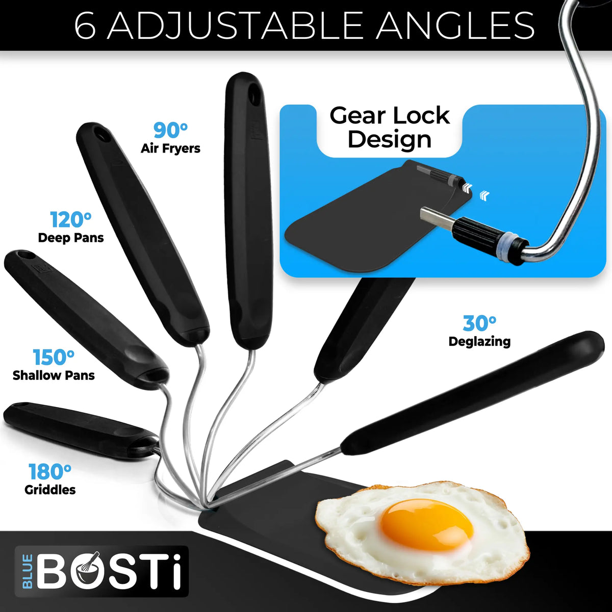FlexTurn Adjustable Spatula – 2-Head Multi-Angle Kitchen Turner