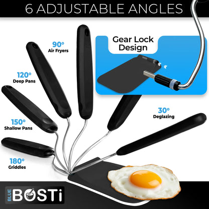 FlexTurn Adjustable Spatula – 2-Head Multi-Angle Kitchen Turner