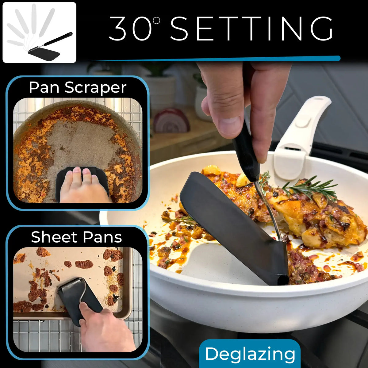FlexTurn Adjustable Spatula – 2-Head Multi-Angle Kitchen Turner