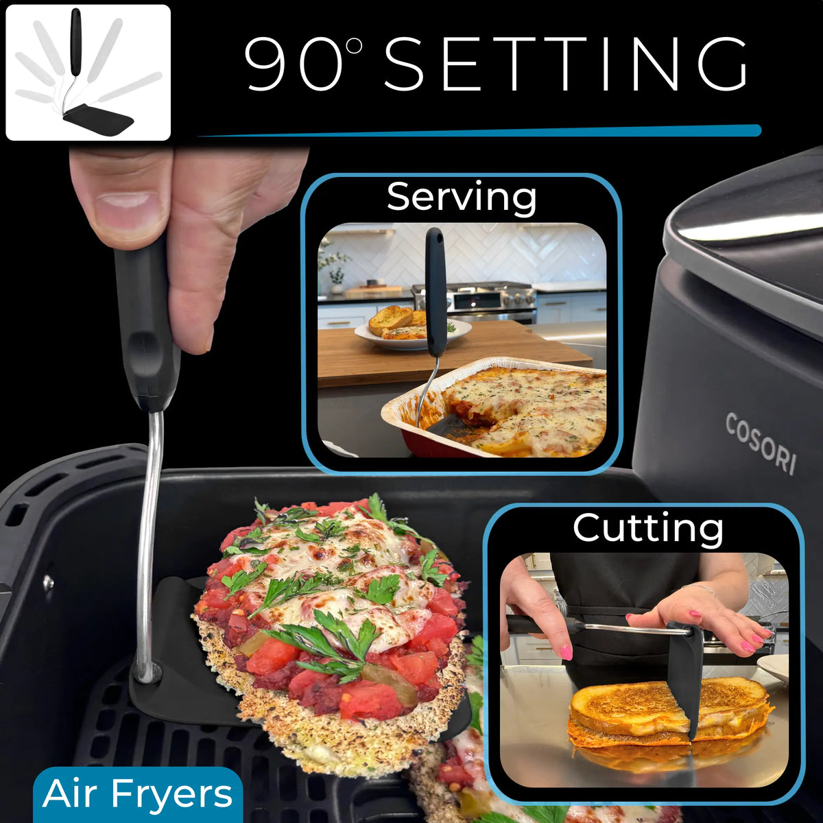 FlexTurn Adjustable Spatula – 2-Head Multi-Angle Kitchen Turner