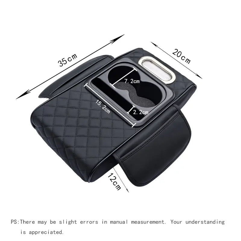 ConsoleMate 5-in-1 Car Armrest Organizer – Cushion, Storage & Cup Holder