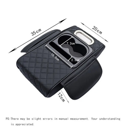 ConsoleMate 5-in-1 Car Armrest Organizer – Cushion, Storage & Cup Holder
