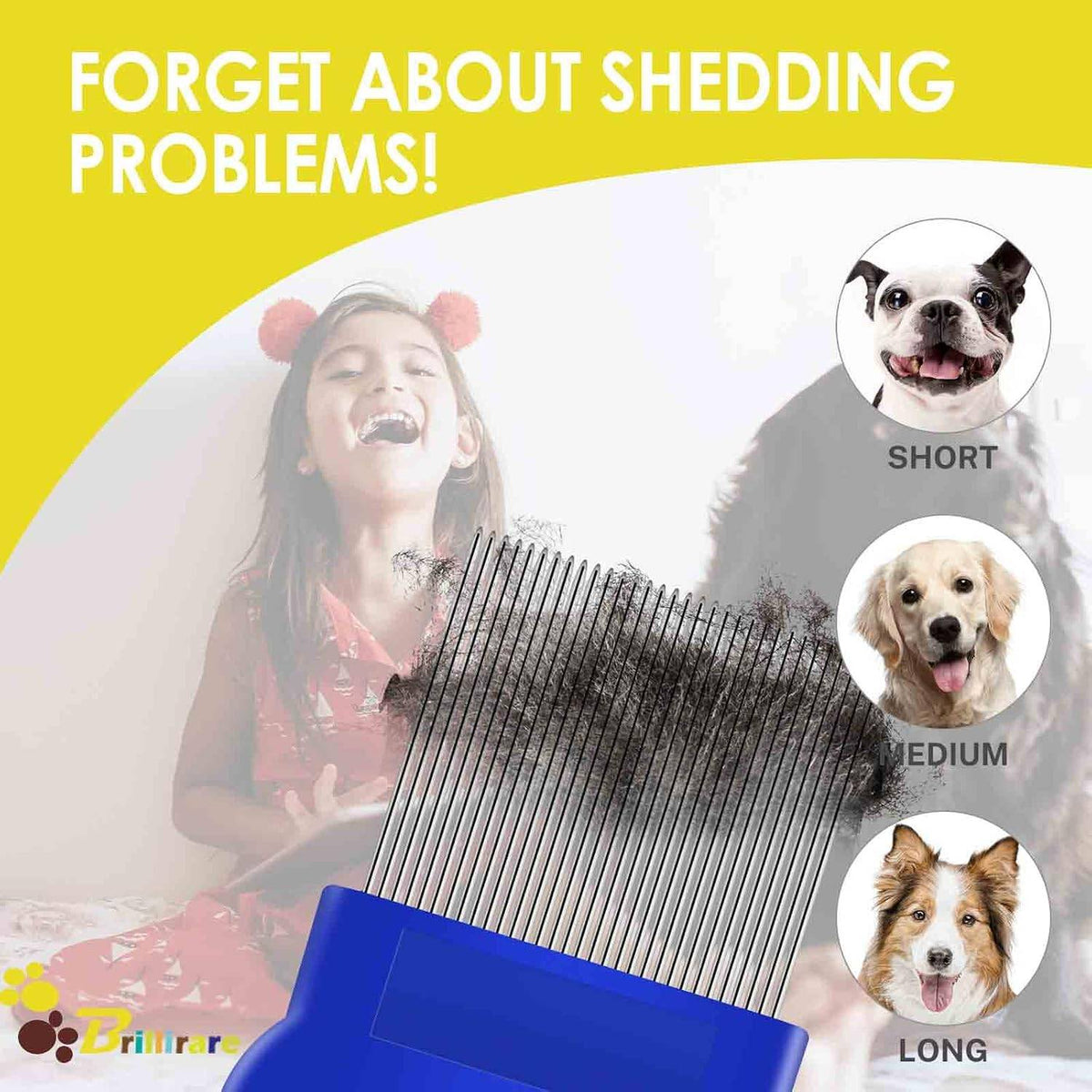PawGroom 4-Pack Stainless Steel Pet Comb Set – Double-Sided Grooming & Dematting Tools