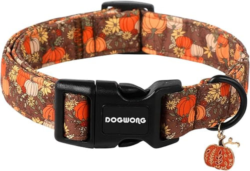 HarvestPaws Fall Dog Collar – Pumpkin & Sunflower Adjustable Design