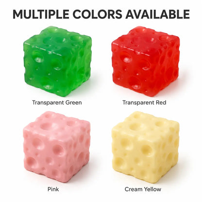 CheesePop Squishy Cube – Soft ASMR Sensory Stress Relief Toy