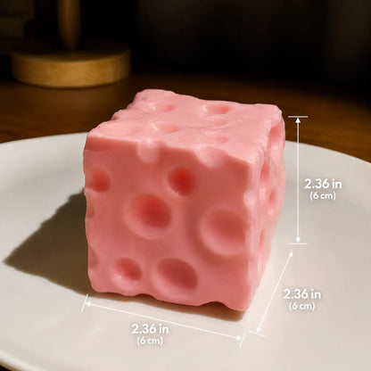 CheesePop Squishy Cube – Soft ASMR Sensory Stress Relief Toy