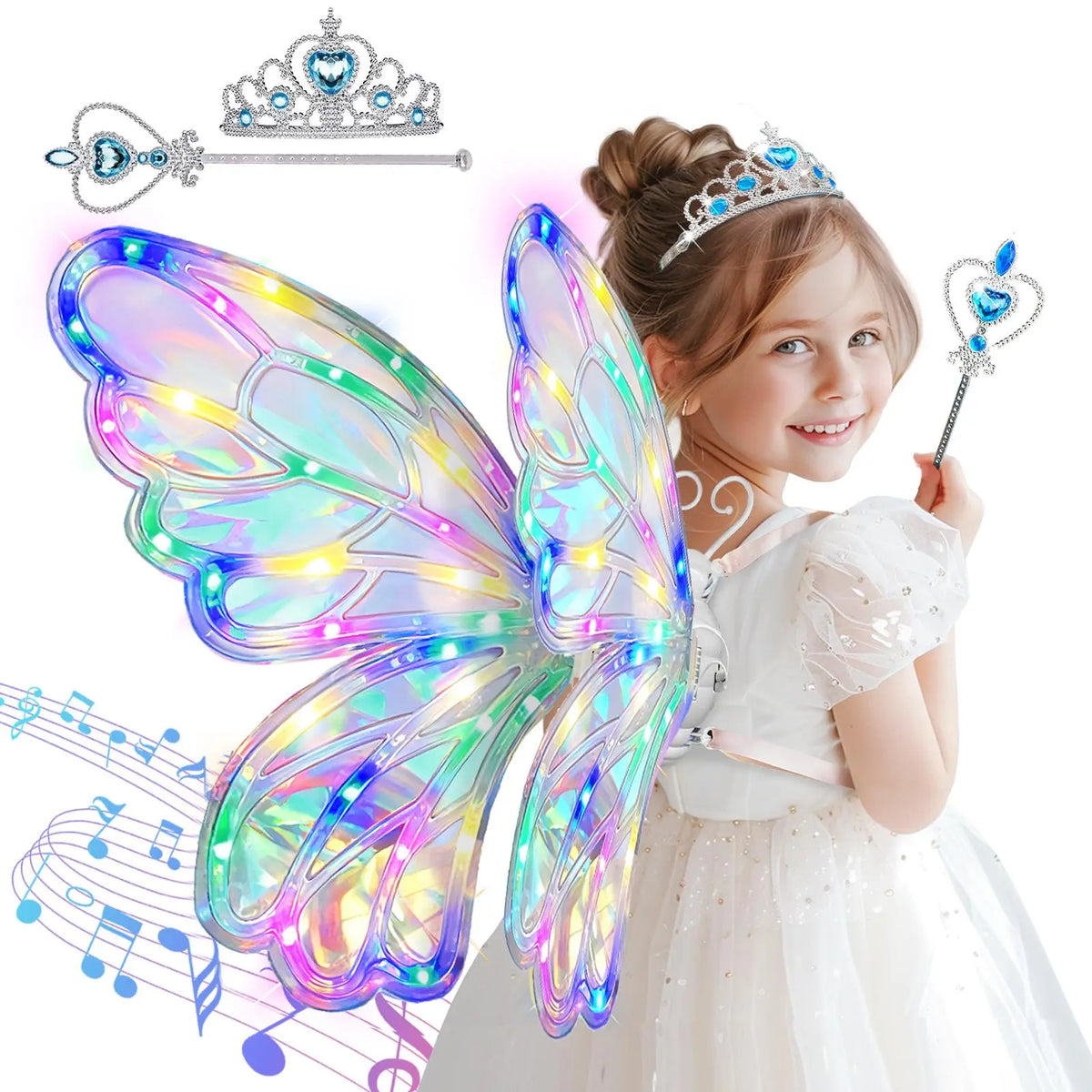 FairyGlow Light-Up Butterfly Wings – Magical Dress-Up Toy for Kids