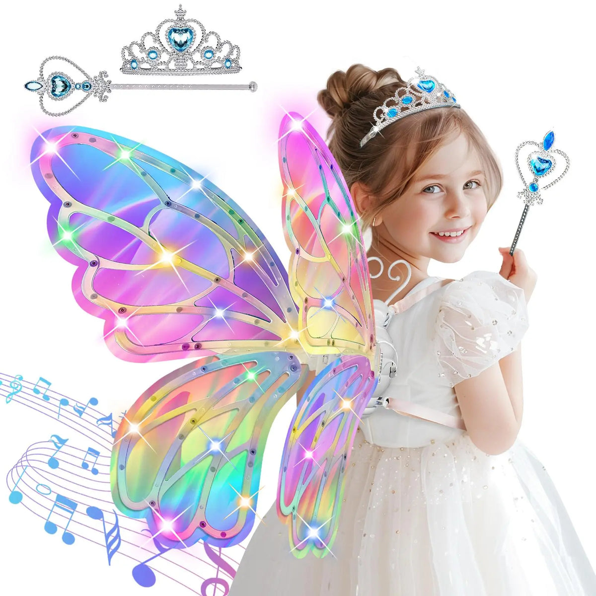 FairyGlow Light-Up Butterfly Wings – Magical Dress-Up Toy for Kids