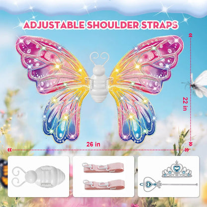 FairyGlow Light-Up Butterfly Wings – Magical Dress-Up Toy for Kids