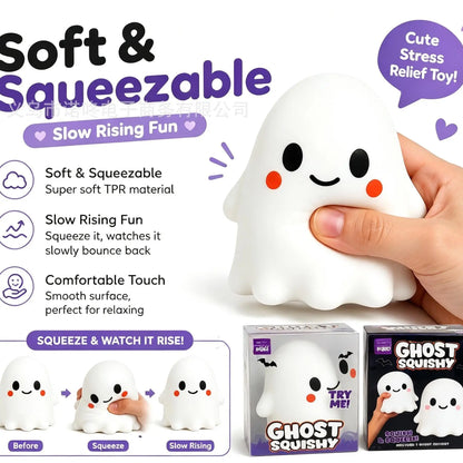 BooSquish Ghost Toy – Cute Halloween Squishy Decor