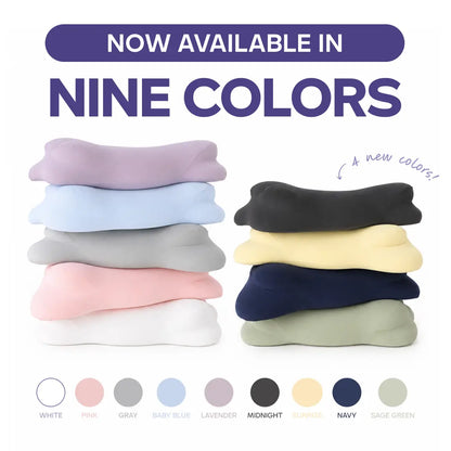CloudContour Memory Foam Pillow – Dual-Height Ergonomic Support + Free Cooling Pillowcase