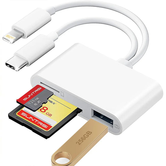 SnapLink Portable Card Reader – USB-C Dual Connector SD & TF Adapter