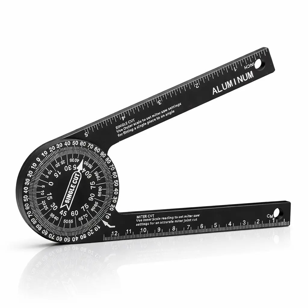 AnglePro 7-Inch Aluminum Miter Saw Protractor – Precision Angle Finder
