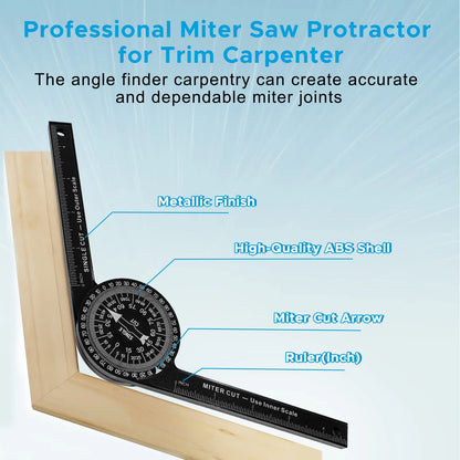 AnglePro 7-Inch Aluminum Miter Saw Protractor – Precision Angle Finder