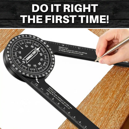 AnglePro 7-Inch Aluminum Miter Saw Protractor – Precision Angle Finder