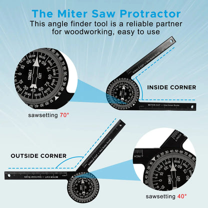 AnglePro 7-Inch Aluminum Miter Saw Protractor – Precision Angle Finder