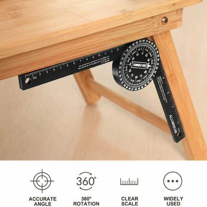 AnglePro 7-Inch Aluminum Miter Saw Protractor – Precision Angle Finder