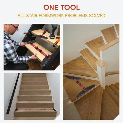 StepGauge Adjustable Stair Tread Template – Aluminum Woodworking Measuring Jig