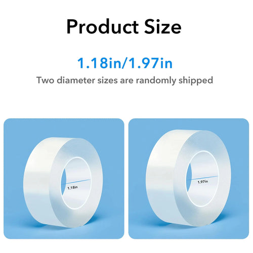 NanoGrip Reusable Double-Sided Tape – 10.5FT Transparent Traceless Adhesive