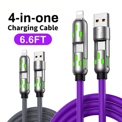 FlexLink 4-in-1 Fast Charging Cable – 6.6FT USB-C Multi-Connector Cord