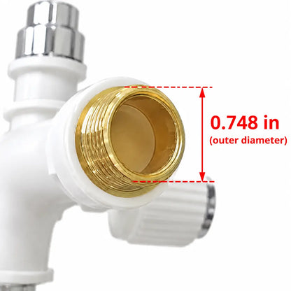 AquaSplit Dual Outlet Faucet – 1-in-2 Water Valve for Washer & Dishwasher