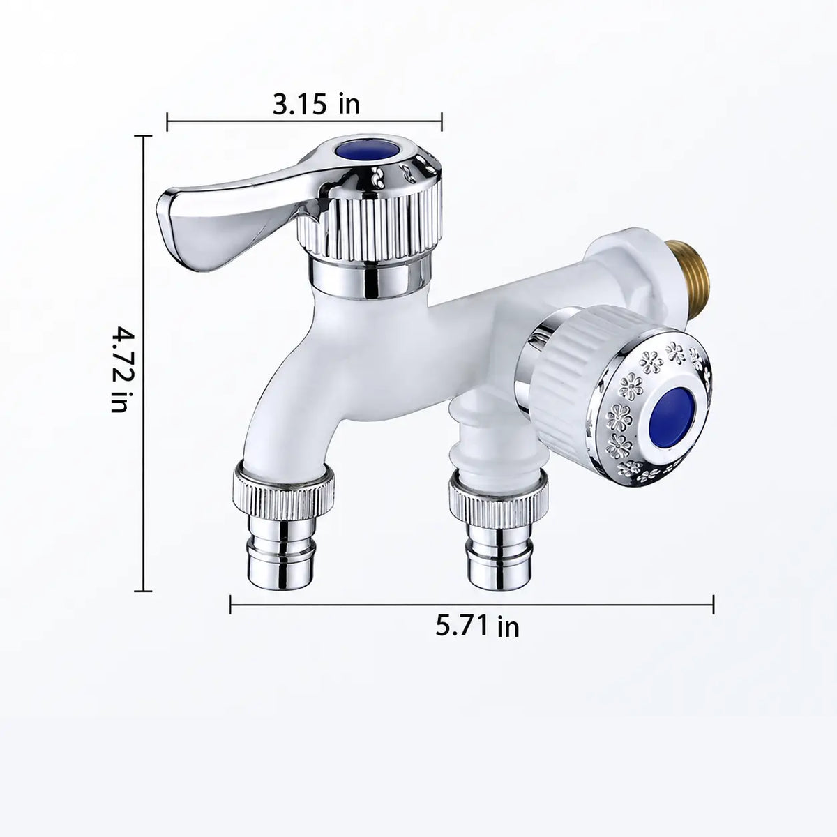 AquaSplit Dual Outlet Faucet – 1-in-2 Water Valve for Washer & Dishwasher