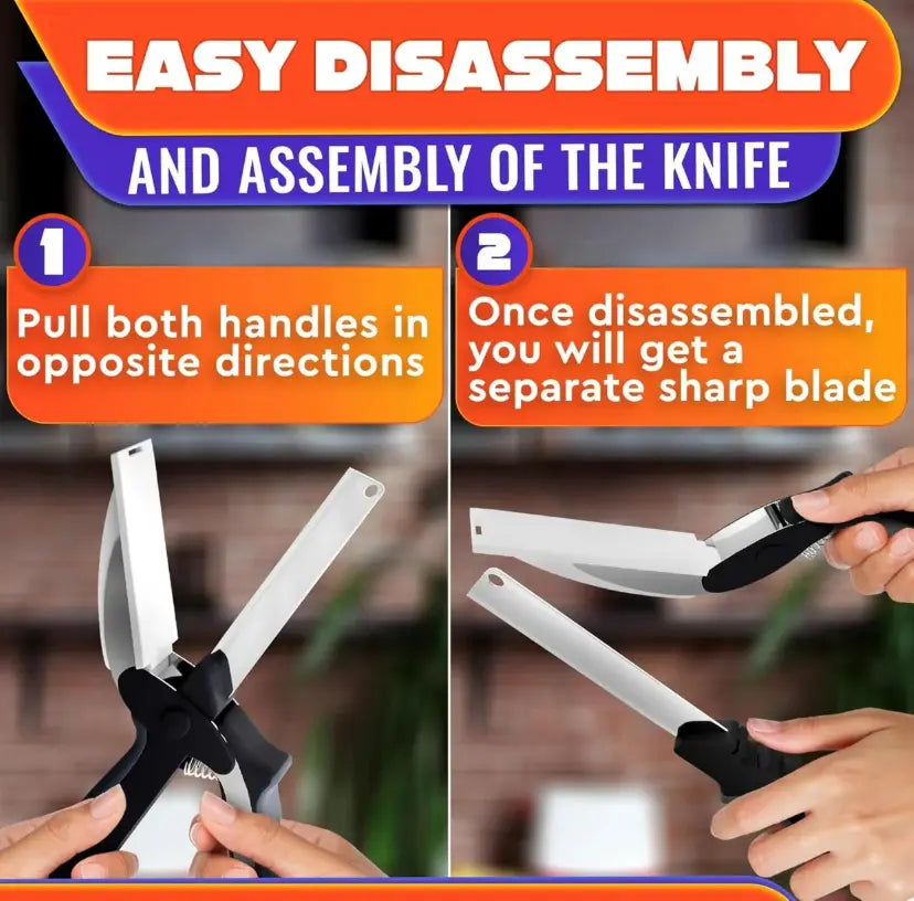 ChopMate 2-in-1 Kitchen Scissors – Built-In Cutting Board Food Prep Tool