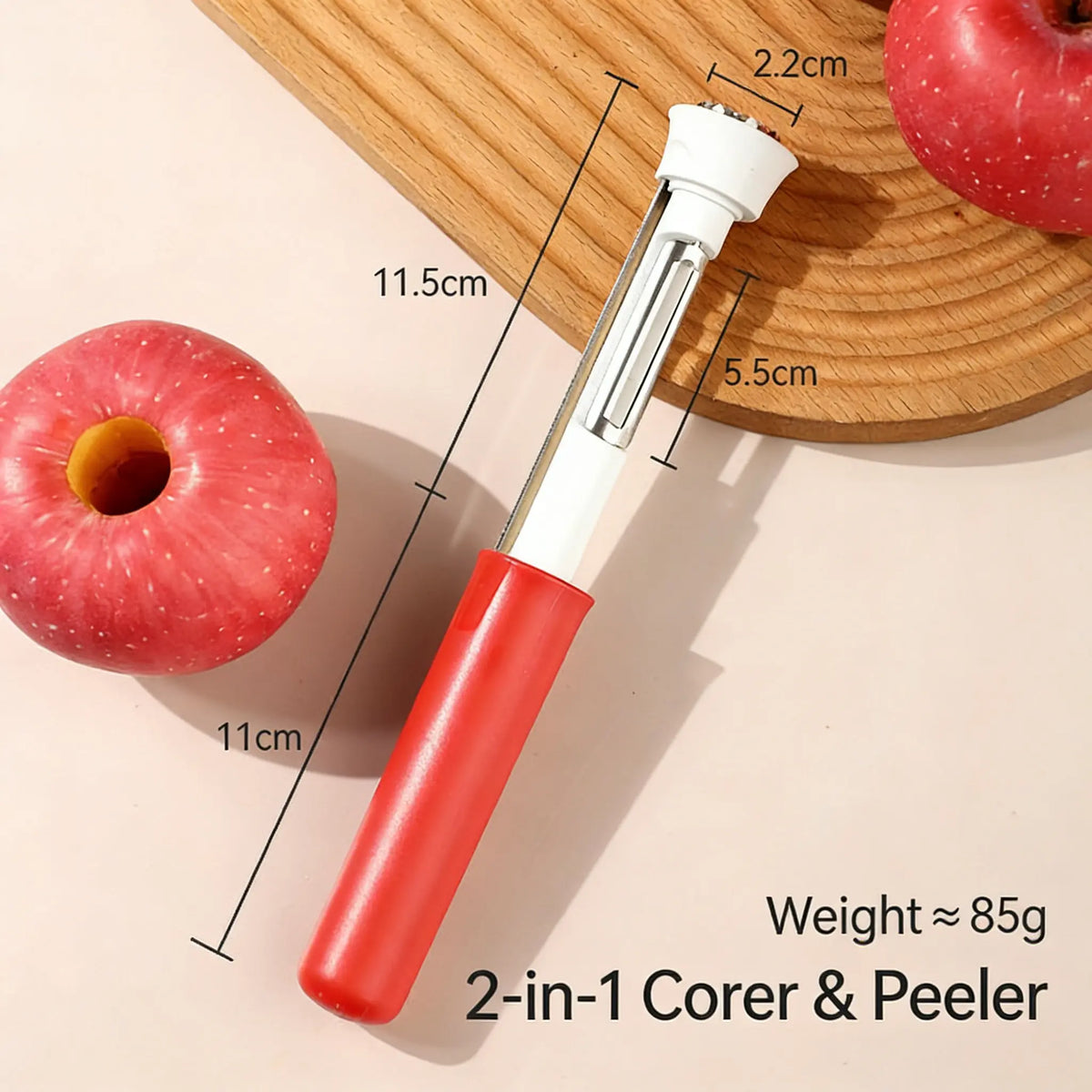 CoreMate 2-in-1 Apple Corer & Peeler – Stainless Steel Fruit Prep Tool