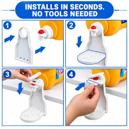LaundryMate Detergent Dispenser Station – Cup Holder & Drip Tray Organizer