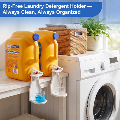 LaundryMate Detergent Dispenser Station – Cup Holder & Drip Tray Organizer