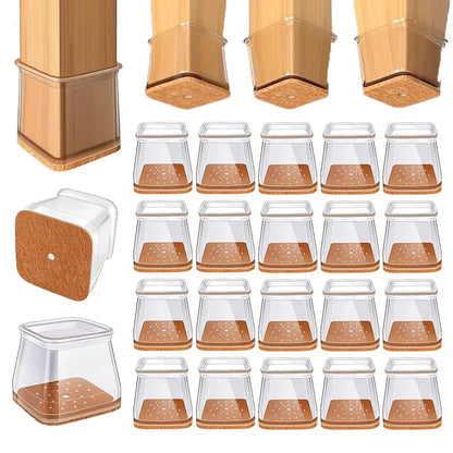 FloorGuard Universal Chair Leg Protectors – Heavy-Duty Covers for Hardwood & Tile