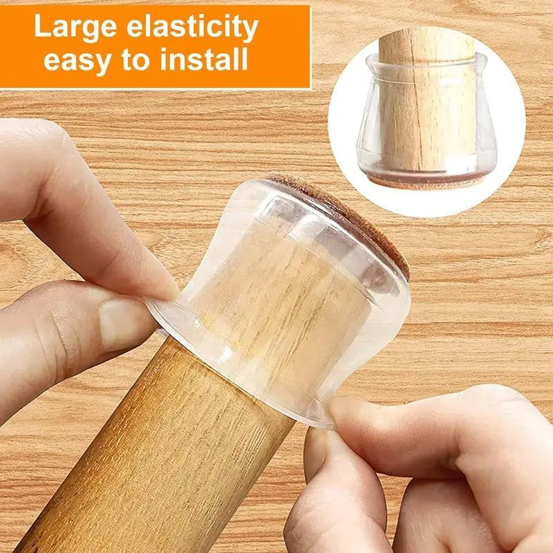 FloorGuard Universal Chair Leg Protectors – Heavy-Duty Covers for Hardwood & Tile