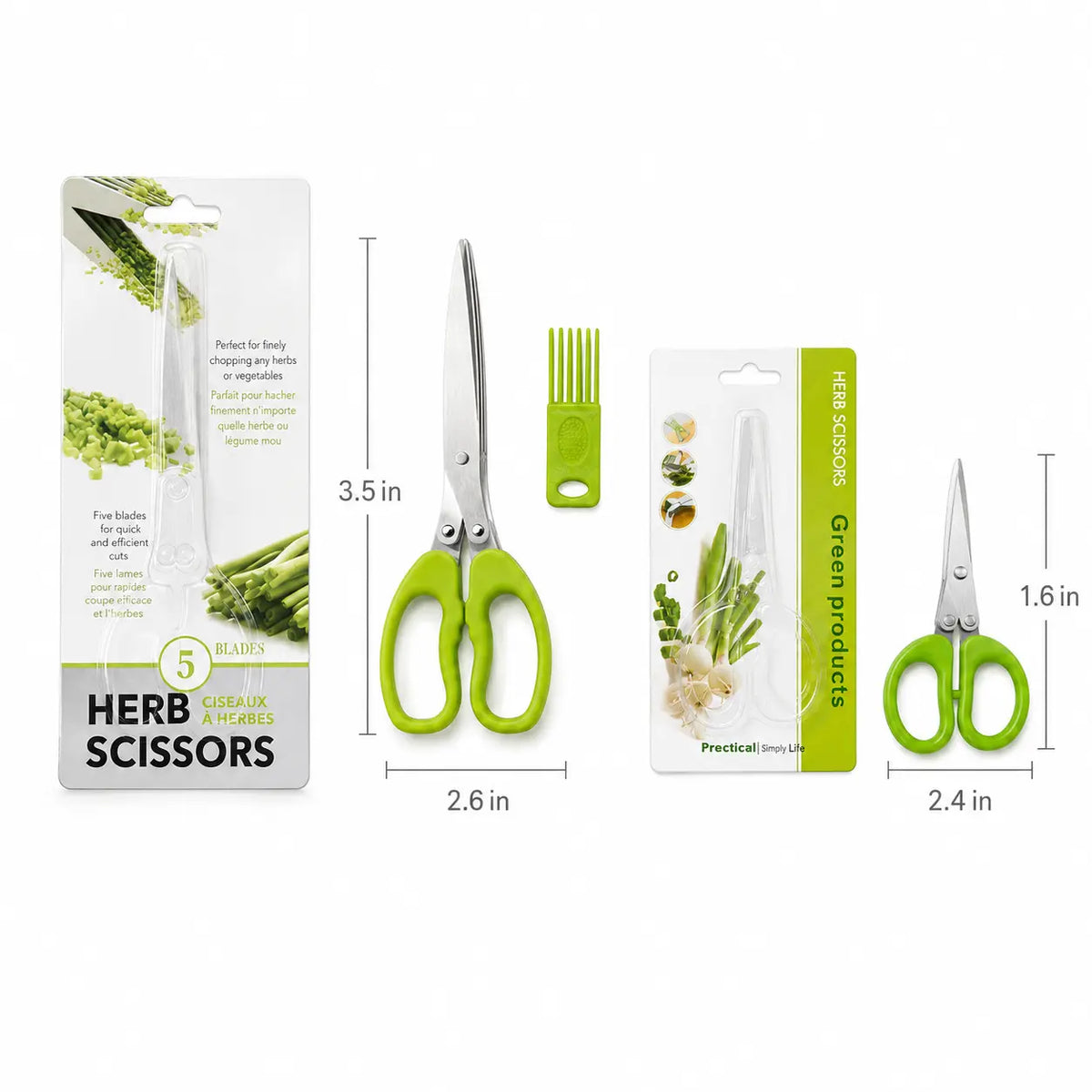 HerbMate 5-Blade Kitchen Scissors – Stainless Steel Herb & Coriander Shears
