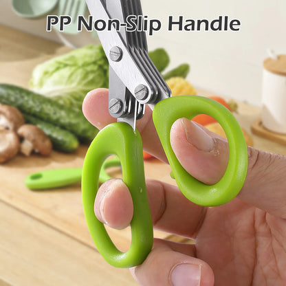 HerbMate 5-Blade Kitchen Scissors – Stainless Steel Herb & Coriander Shears