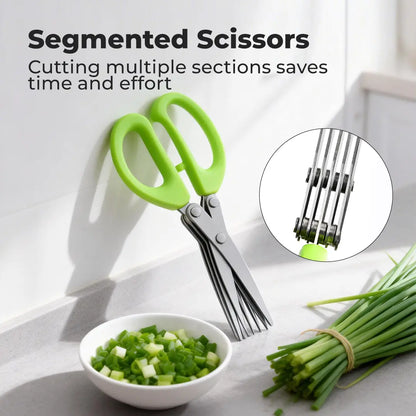 HerbMate 5-Blade Kitchen Scissors – Stainless Steel Herb & Coriander Shears