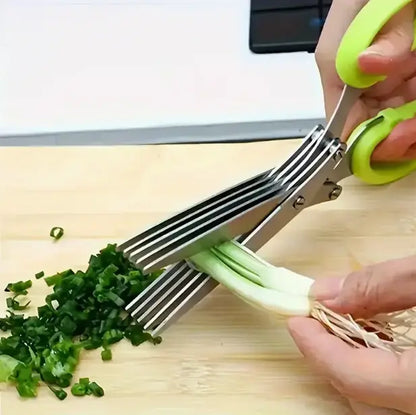 KitchenPro 5-Layer Multi-Function Scissors – Stainless Steel Cooking Shears