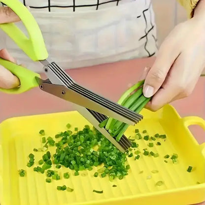 KitchenPro 5-Layer Multi-Function Scissors – Stainless Steel Cooking Shears