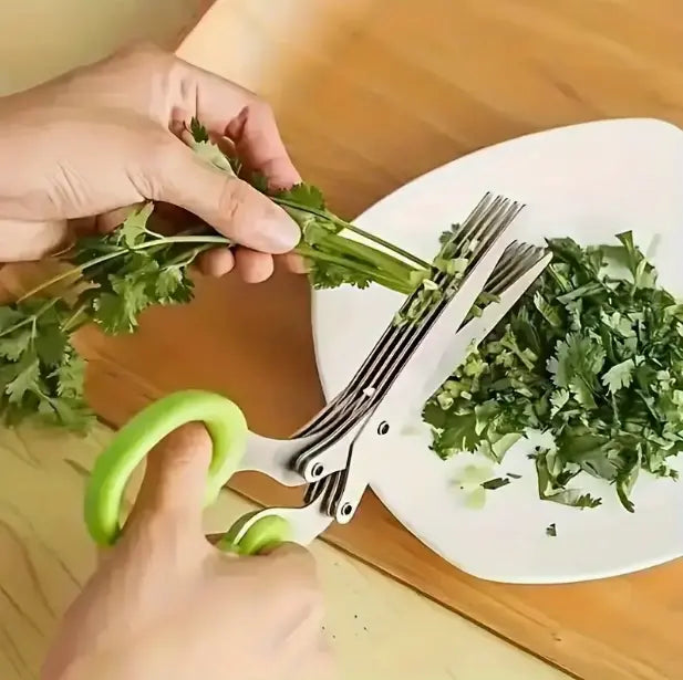 KitchenPro 5-Layer Multi-Function Scissors – Stainless Steel Cooking Shears
