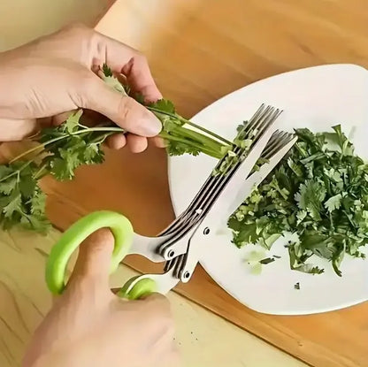 KitchenPro 5-Layer Multi-Function Scissors – Stainless Steel Cooking Shears