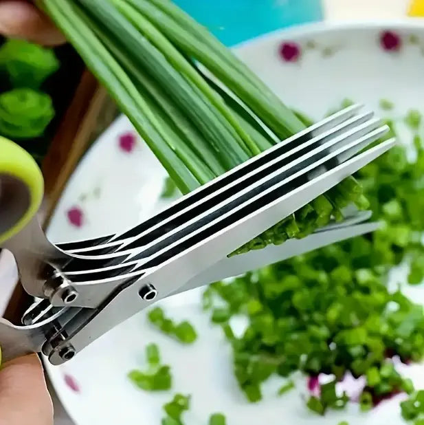 KitchenPro 5-Layer Multi-Function Scissors – Stainless Steel Cooking Shears