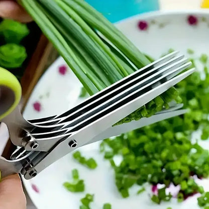 KitchenPro 5-Layer Multi-Function Scissors – Stainless Steel Cooking Shears