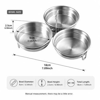 EggMate 3-Cavity Stainless Steel Egg Poacher – Steaming Mold with Handle