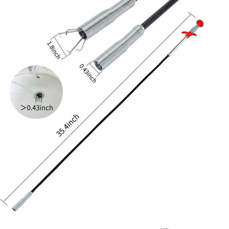 ClawReach 4-Claw Flexible Grabber – 78.74" Drain & Pipe Cleaning Tool
