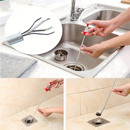 ClawReach 4-Claw Flexible Grabber – 78.74" Drain & Pipe Cleaning Tool
