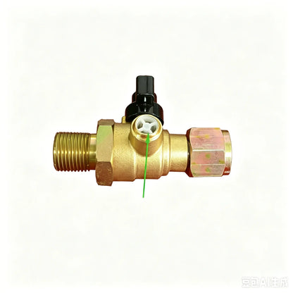 BrakeFlow Brass Air Brake Cut-Off Valve – M18x1.5 for Semi Trailers & Heavy-Duty Vehicles