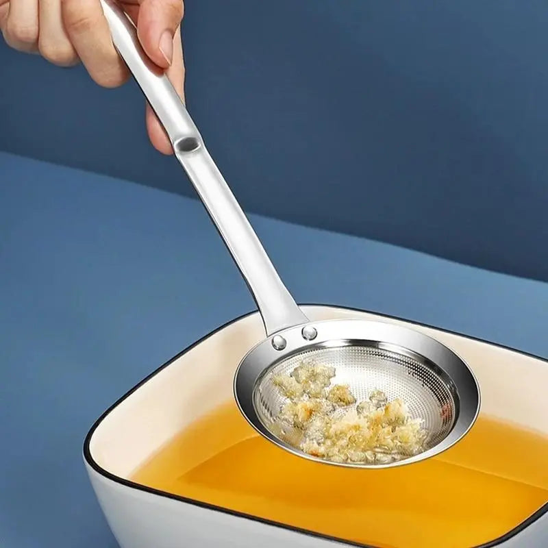 SkimPro SUS304 Fine Mesh Skimmer – Stainless Steel Oil & Fat Strainer Spoon