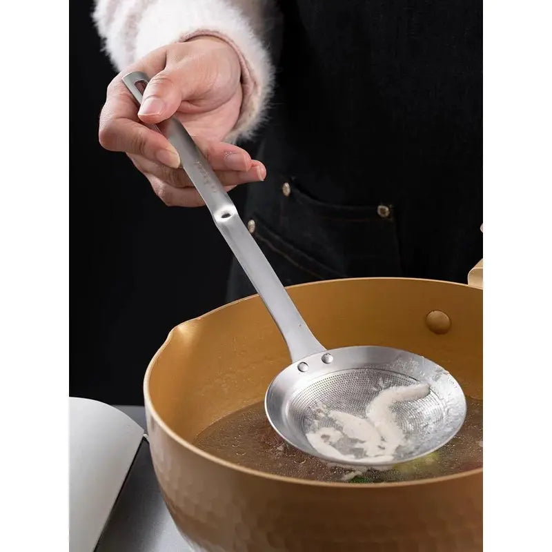SkimPro SUS304 Fine Mesh Skimmer – Stainless Steel Oil & Fat Strainer Spoon