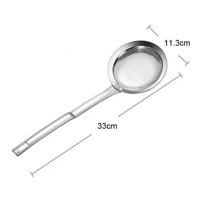 SkimPro SUS304 Fine Mesh Skimmer – Stainless Steel Oil & Fat Strainer Spoon