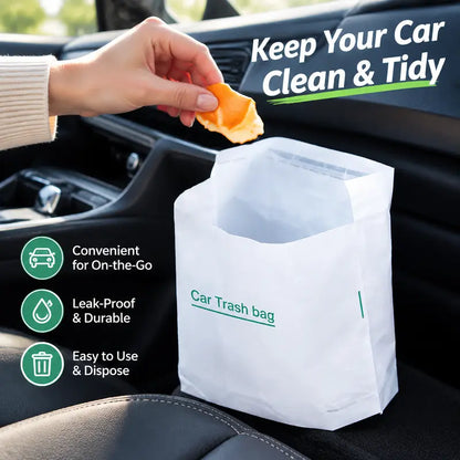 CleanRide Self-Adhesive Car Trash Bags – 20/40 Pack Disposable Interior Waste Bags